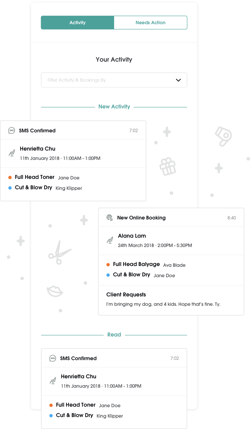 Activity feed